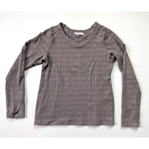 ibex Tops - Ibex Merino Wool Womens Medium Purple Pattern Base Layer Long‎ Sleeve